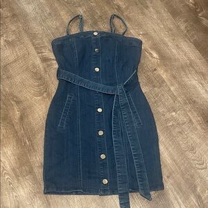 Iris Dark Blue Denim Mini Dress